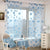 HOT SALE! Sunflower Sheer Tulle Window Interior Curtain Valance Door Room Divider Drape Decoration Curtains