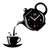 Creative DIY 3D Wall Clock Acrylic Coffee Cup Teapot Decorative Kitchen Wall Clocks Living Room Dining Room Home Decor Clock