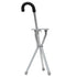 Portable Iron Cane Stool Old Man Walker Three-Legged Cane Stainless Steel Cane Stool With Seat Cane Stool