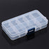 10 Grids Compartments Plastic Transparent Organizer Jewel Bead Case Cover Container Storage Box for Jewelry Pill