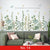 24 styles Green Leaves Wall Stickers for Bedroom Living room Dining room Kitchen Kids room DIY Vinyl Wall Decals Door Murals