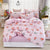 Flower Geometric Printed 4pcs Kid Bed Cover Set Cartoon Duvet Cover Bed Sheets and Pillowcases Comforter Bedding Set 61002